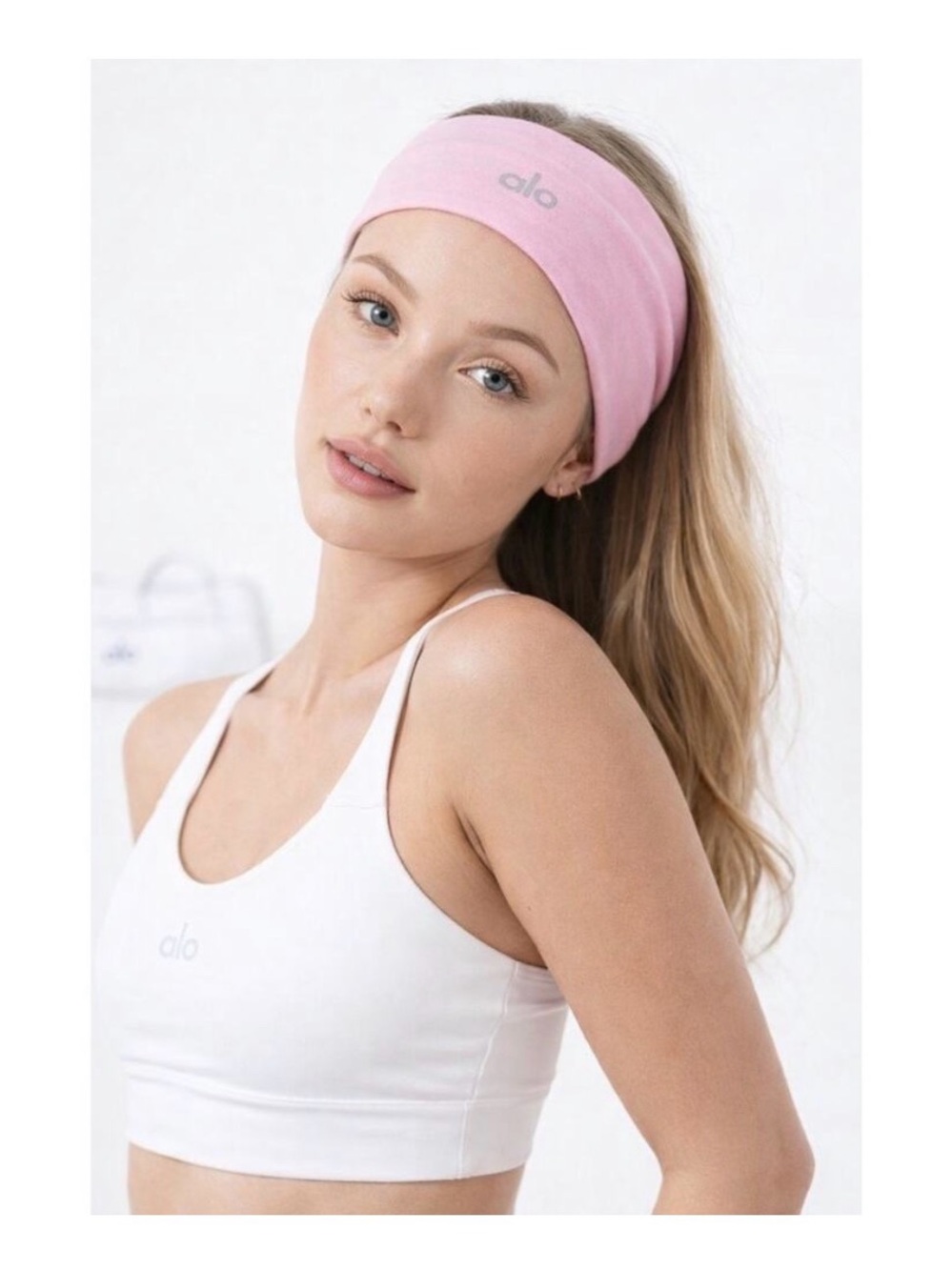 ALO Yoga Light Pink Wide Performance Headband